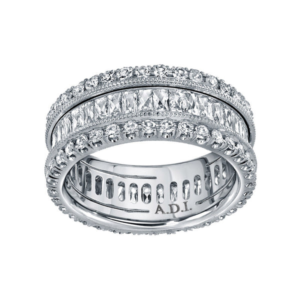 Single Cut French Baguette Eternity Band